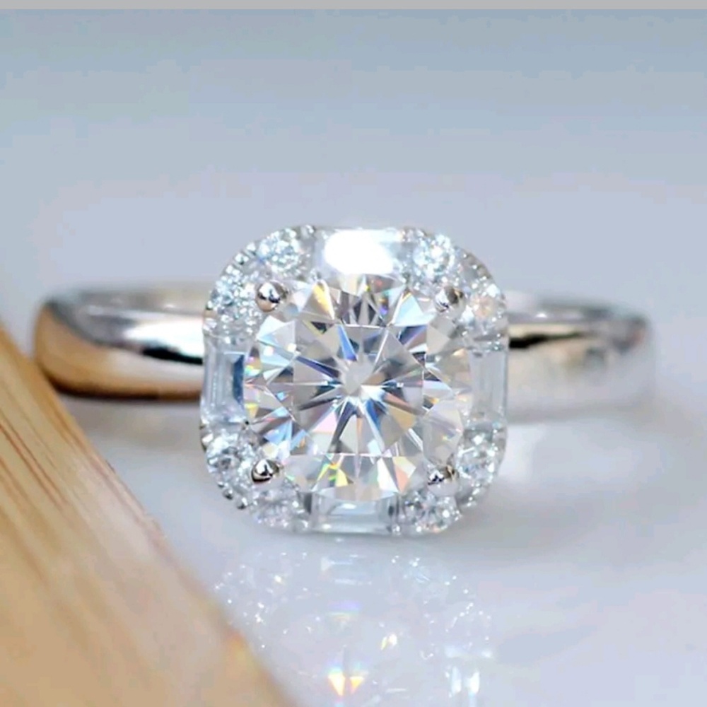 925 sterling silver stamped Wedding engagement - Picture 3 of 10